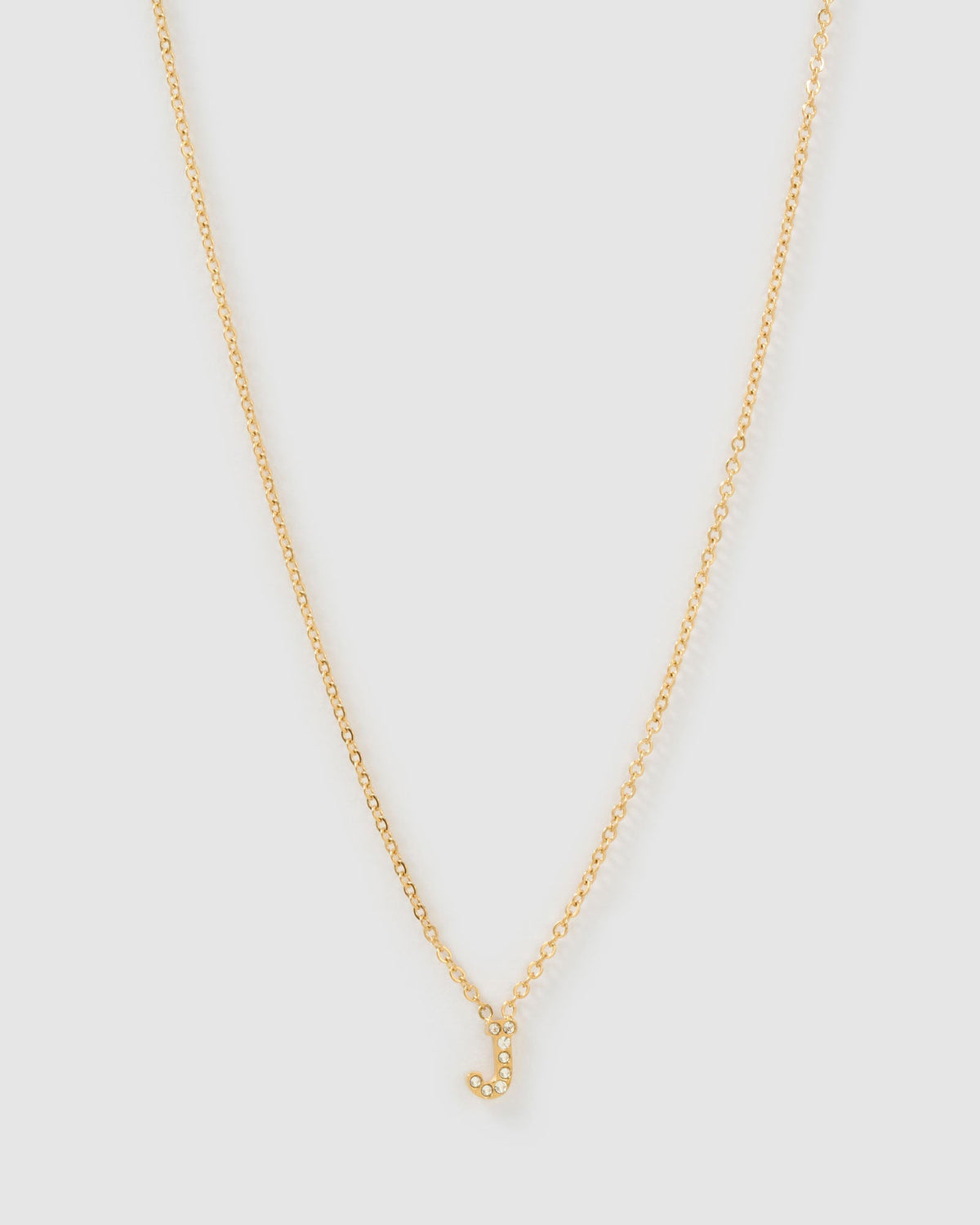 Mini Initial Stone Necklace