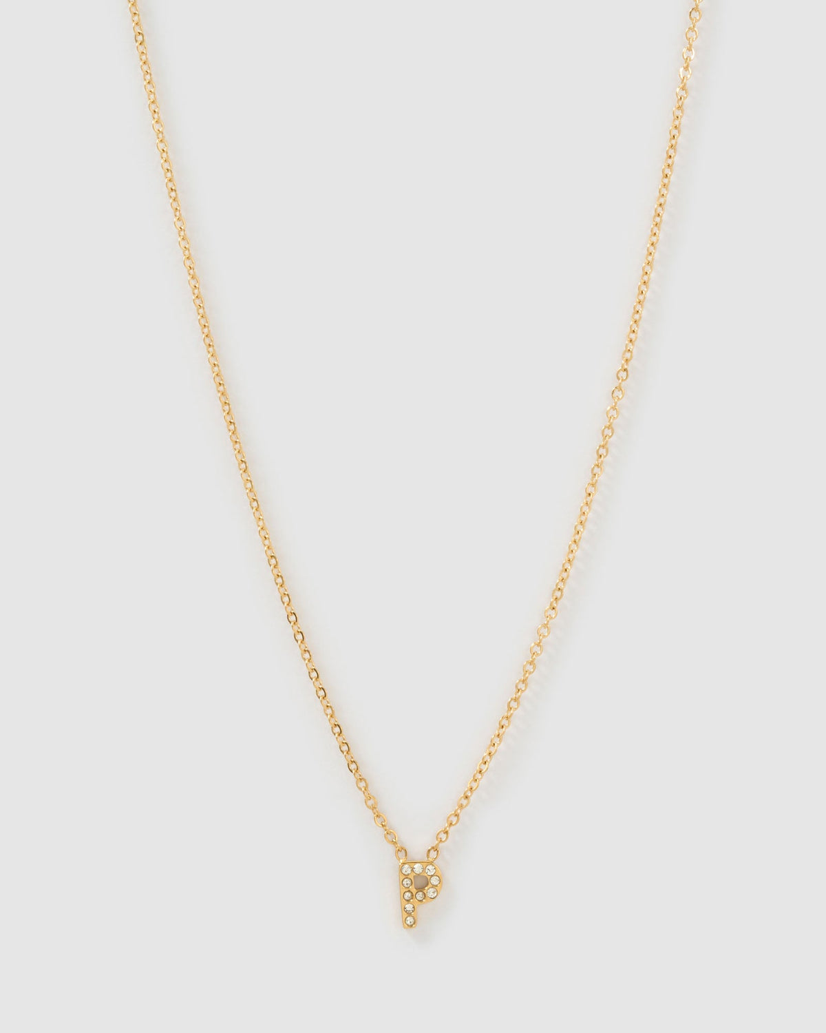 Mini Initial Stone Necklace