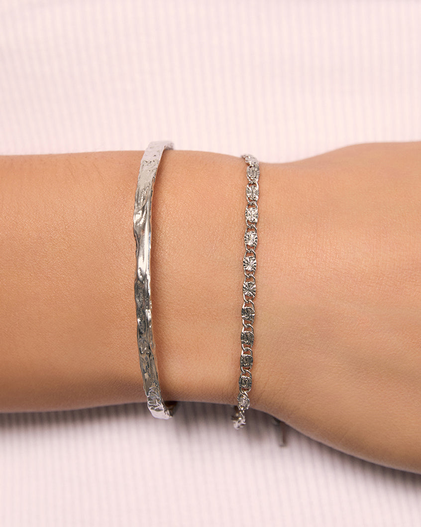 Fireball Bracelet Stack - Silver