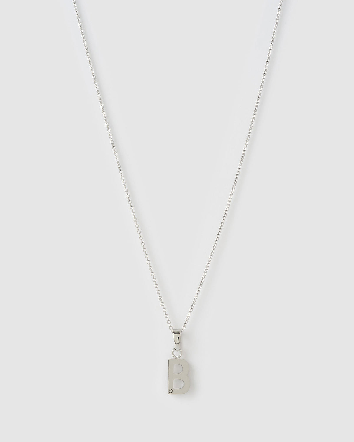 Initial Silver Charm Necklace