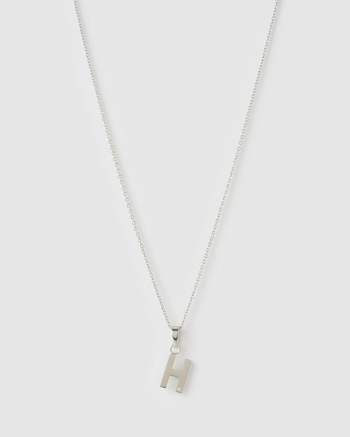 Initial Silver Charm Necklace