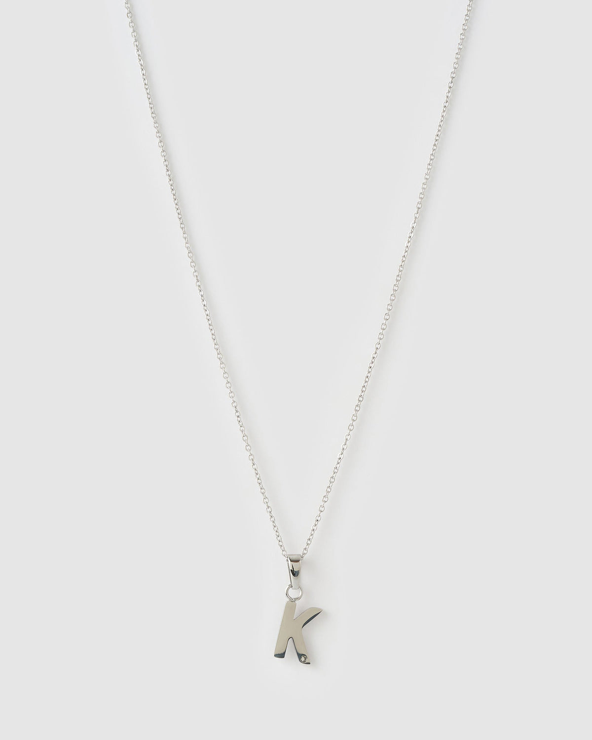 Initial Silver Charm Necklace