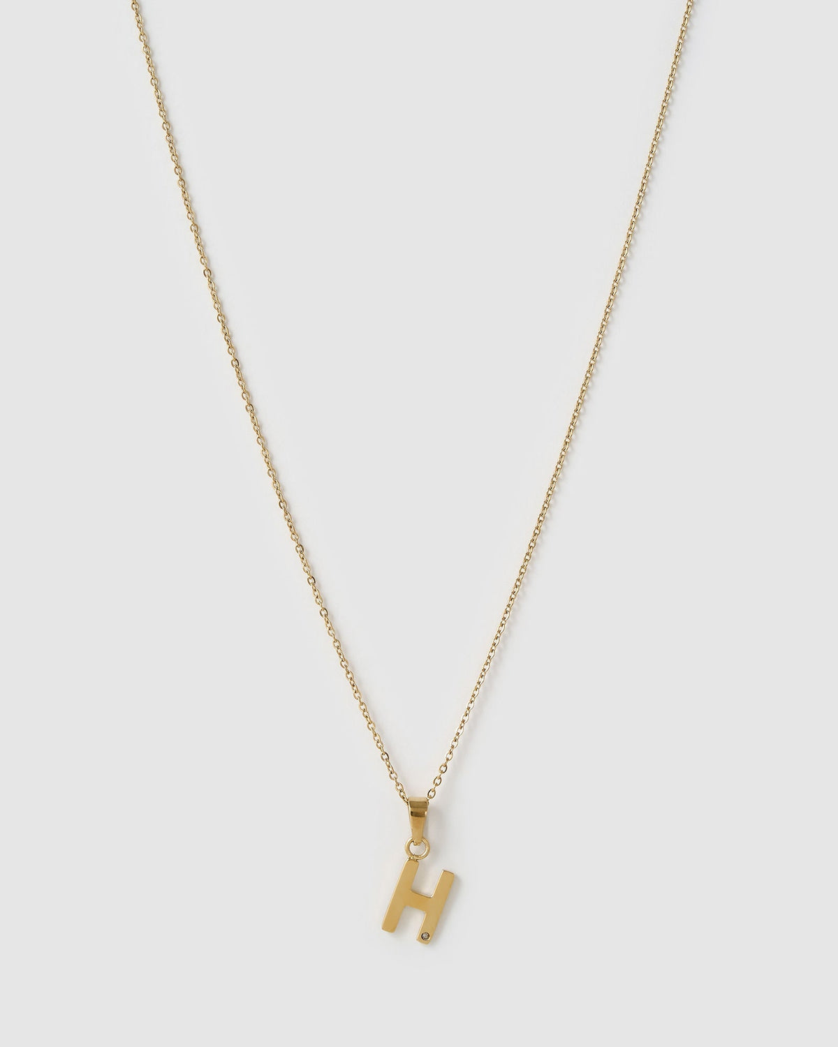 Initial Gold Charm Necklace