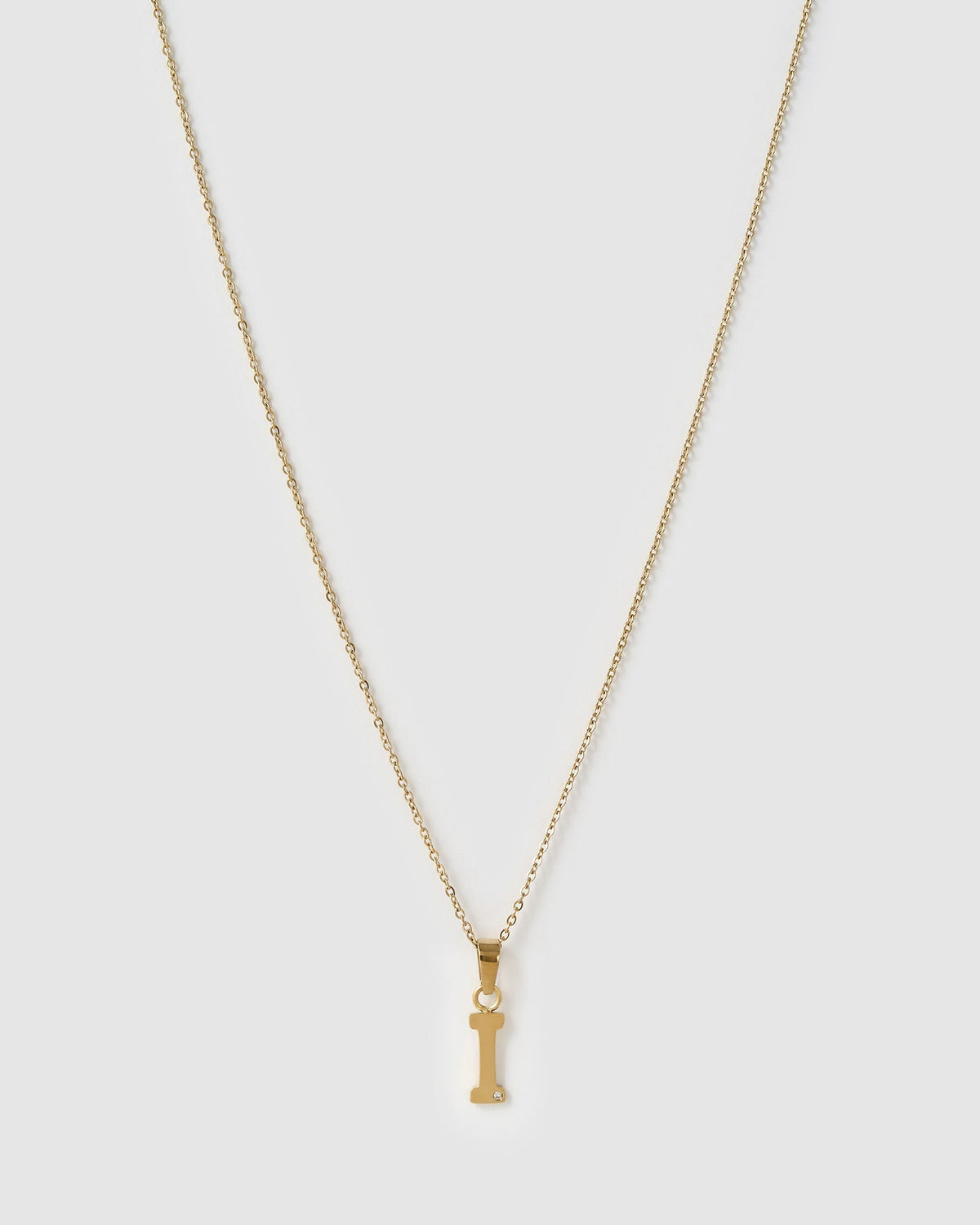 Initial Gold Charm Necklace