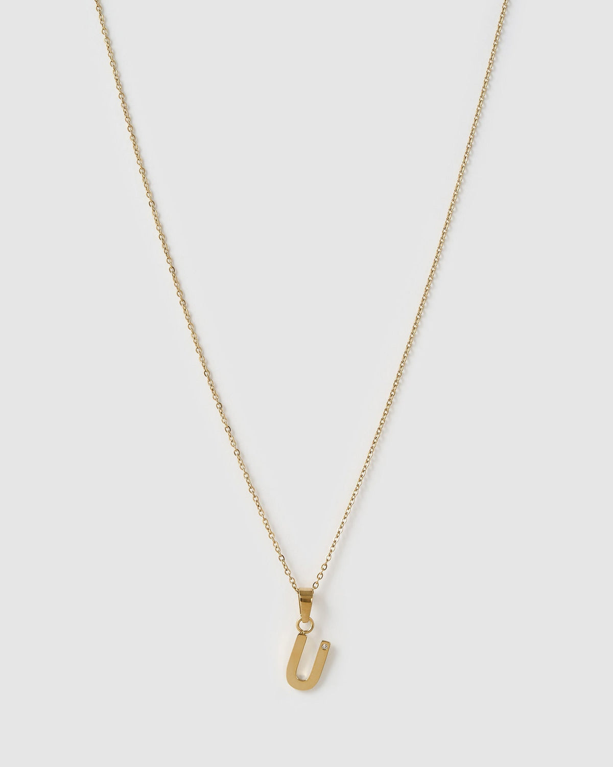 Initial Gold Charm Necklace