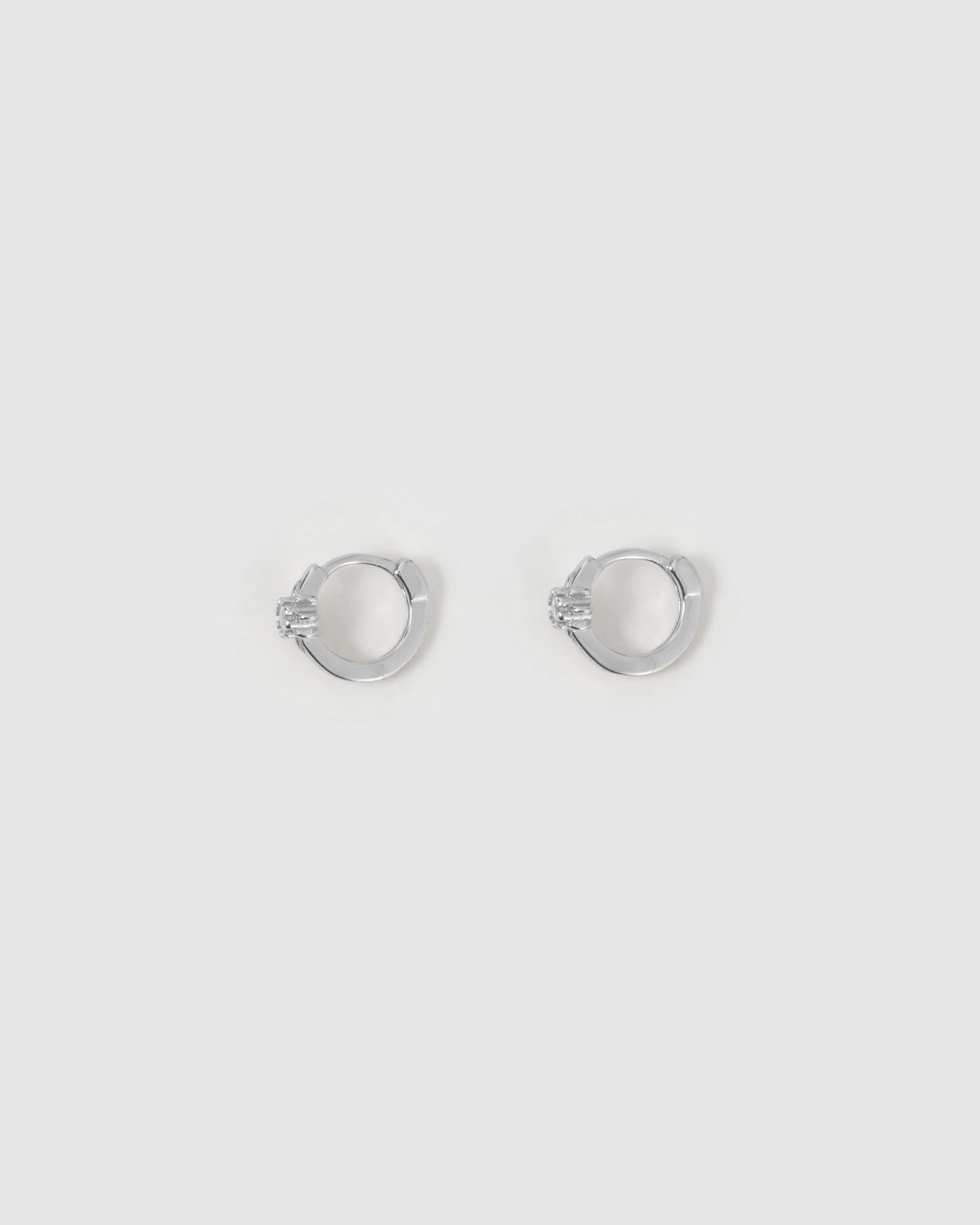 Nova Silver Huggie Earrings