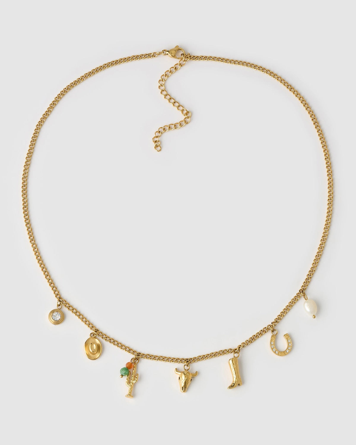 Rodeo Gold Charm Necklace