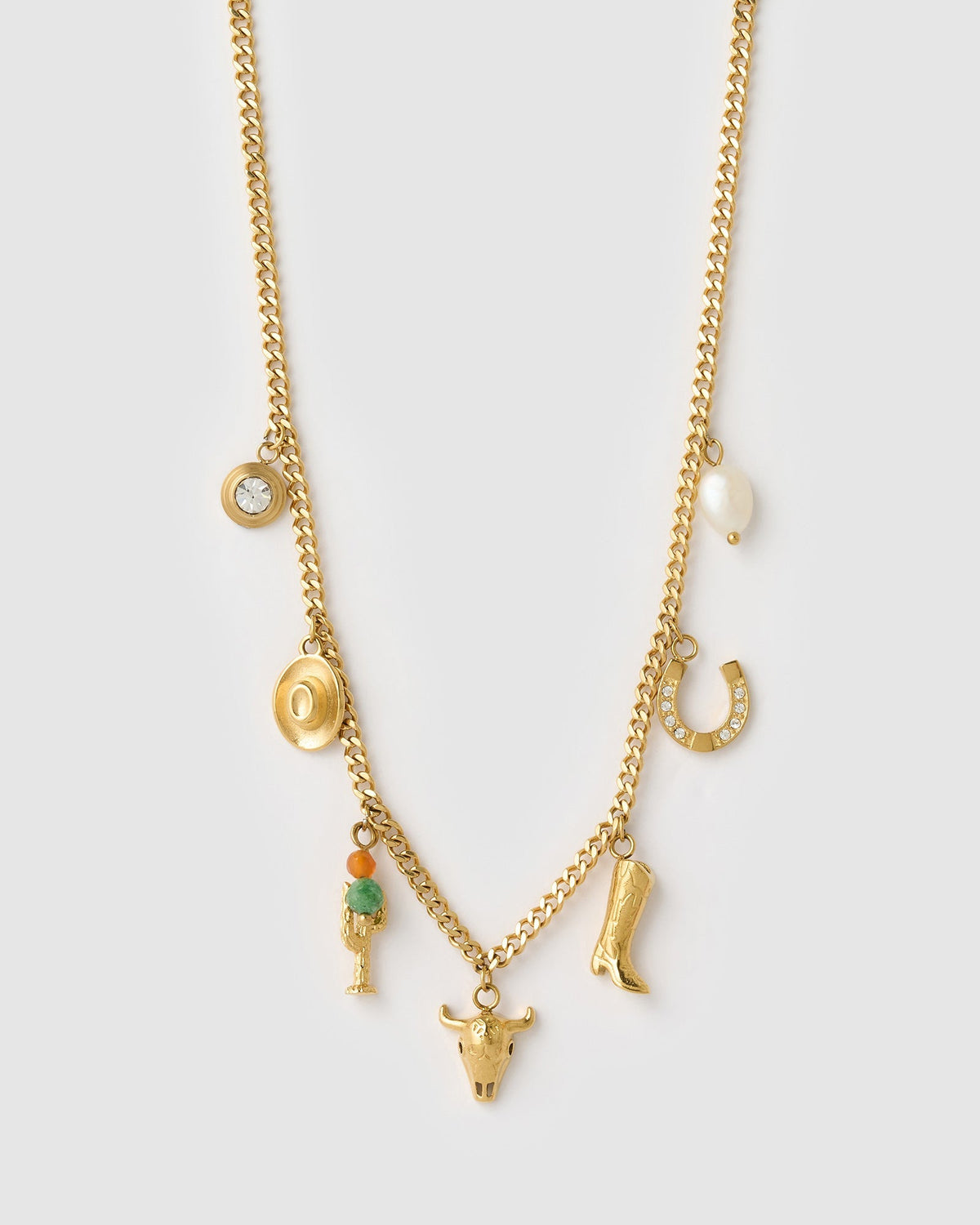 Rodeo Gold Charm Necklace