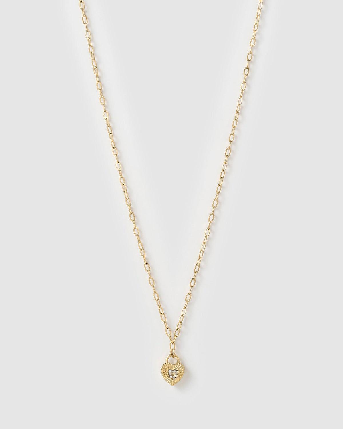 Ruby Heart Necklace - Stone