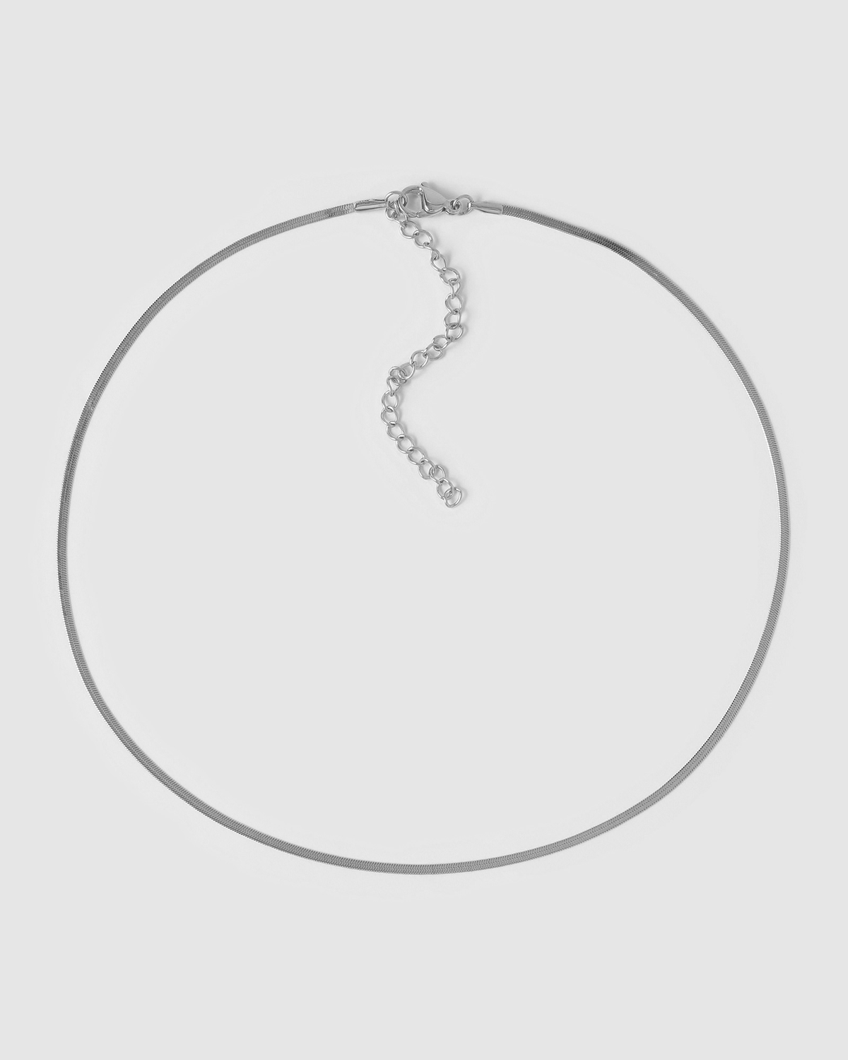 Shayla Silver Snake Chain Necklace