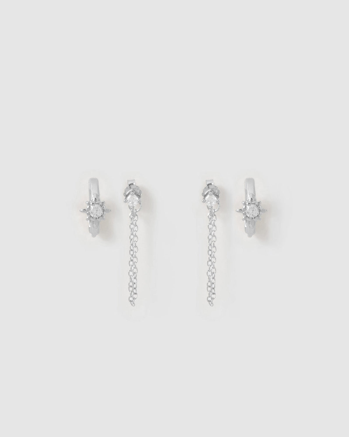 Vivia Earring Stack - Silver