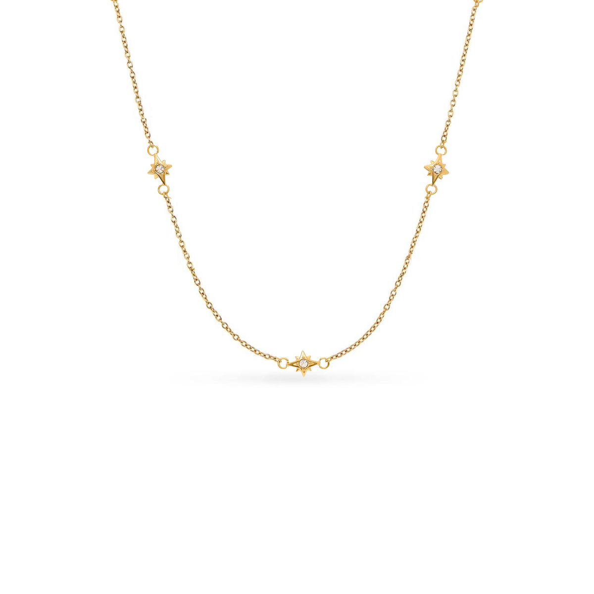 Written In The Stars Handwriting Tag Necklace (Gold)