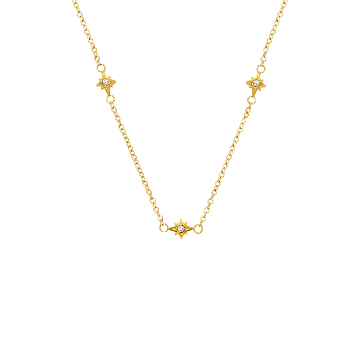 Written In The Stars Handwriting Tag Necklace (Gold)