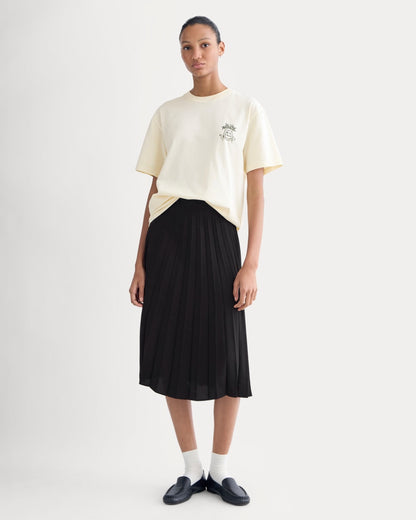 Everlane x Peace and Quiet Crest Graphic Tee | Bone