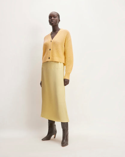 The Alpaca V-Neck Cropped Cardigan | Raffia