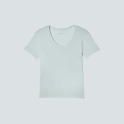 The Air Scoop-Neck Tee | Ice Blue