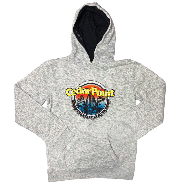 Cedar Point Circle Sign Youth Hooded Sweatshirt