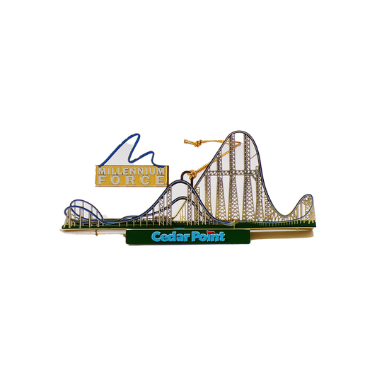 Cedar Point Millennium Force Brass Ornament