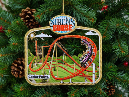 CEDAR POINT SIREN'S CURSE BRASS ORNAMENT