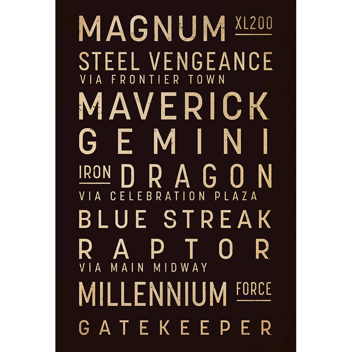 Cedar Point Subway Scroll Poster
