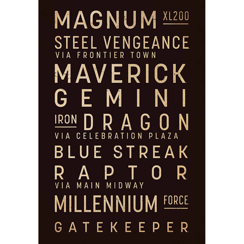 Cedar Point Subway Scroll Poster