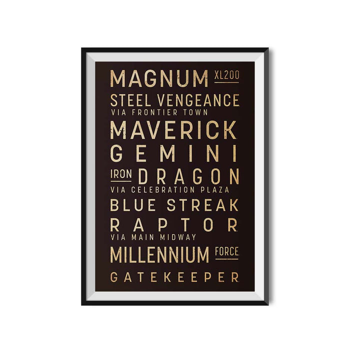 Cedar Point Subway Scroll Poster