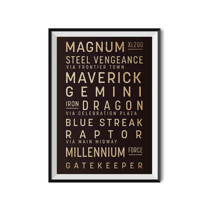 Cedar Point Subway Scroll Poster