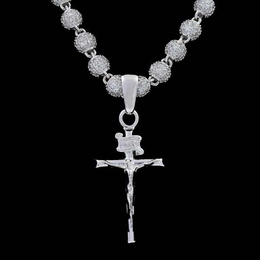 Crucifix Pendant in White Gold