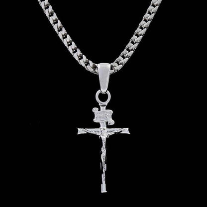 Crucifix Pendant in White Gold