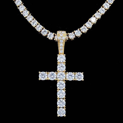 Diamond Cross in Yellow Gold