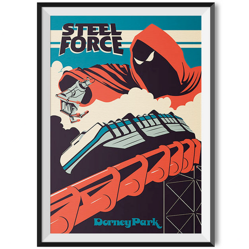 Dorney Park Steel Force Poster