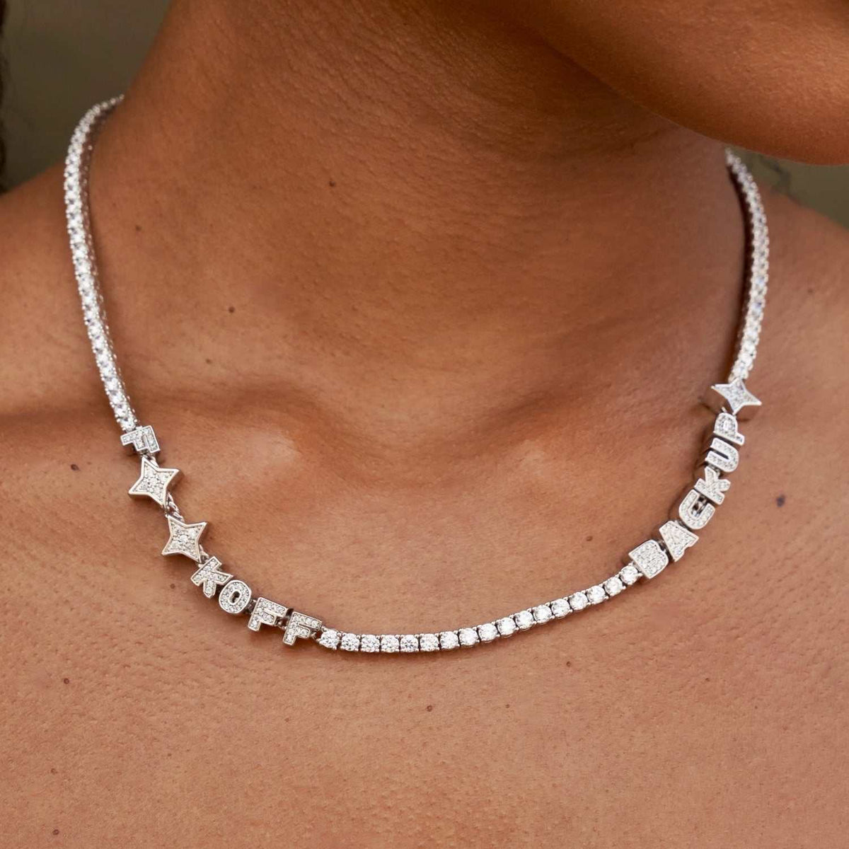 Custom Stationed Tennis Necklace