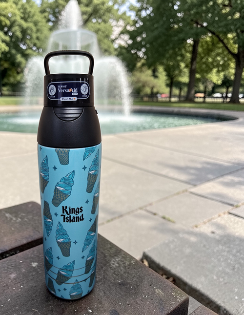 KINGS ISLAND BLUE ICE CREAM TERVIS VersaLid BOTTLE  26OZ