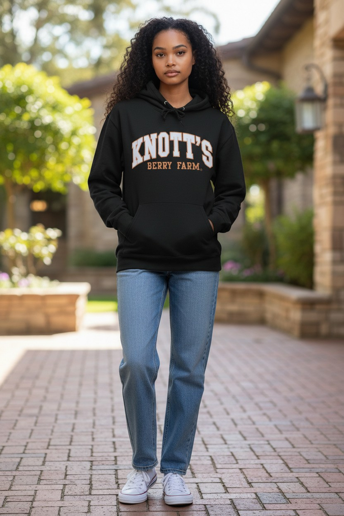 KNOTT'S BERRY FARM COLLEGE HOODED SWEATSHIRT
