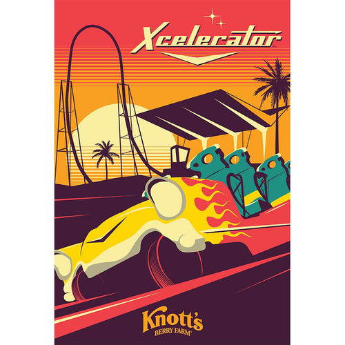 Knott's Berry Farm Xcelerator Poster