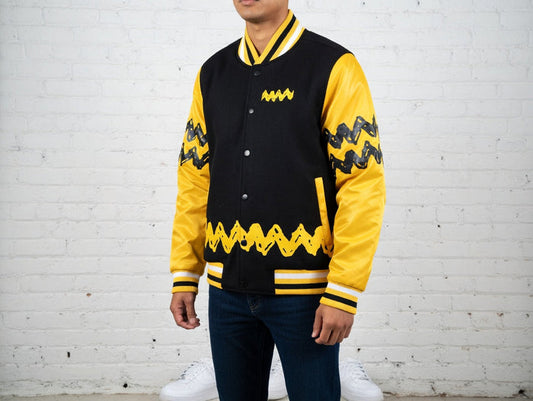PEANUTS® ZIG ZAG VARSITY JACKET