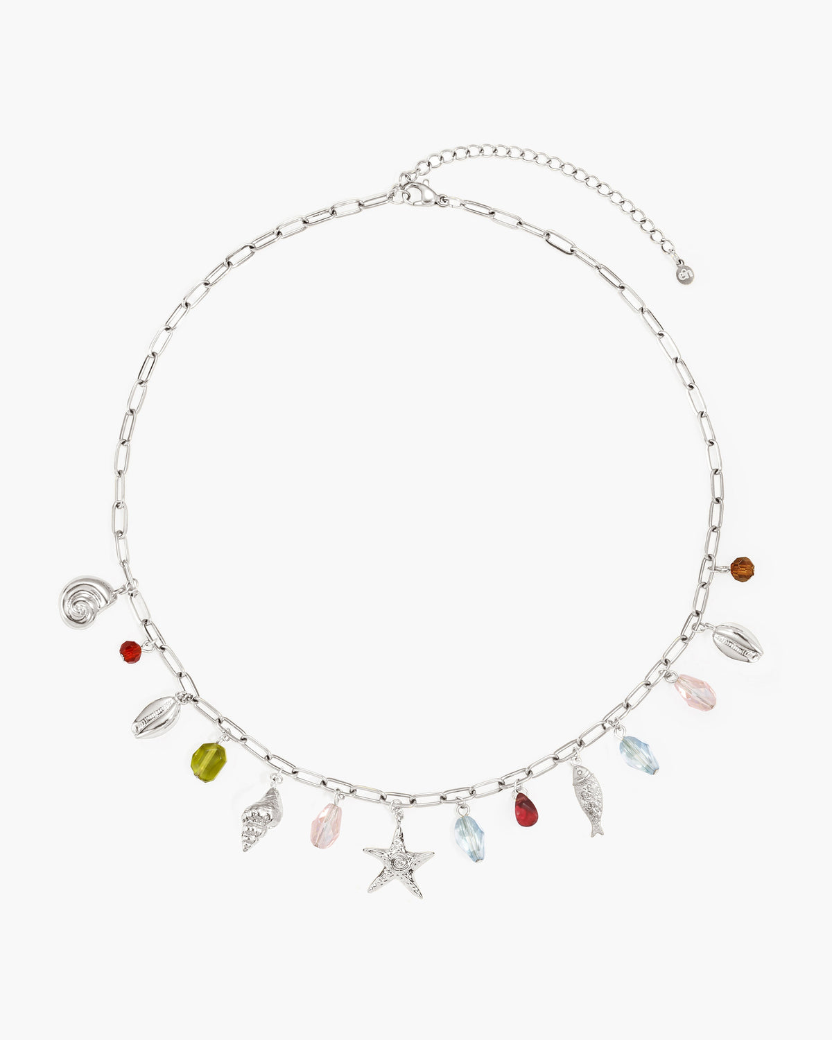 Coral Dancer Multi-charm Choker Necklace in Gold
