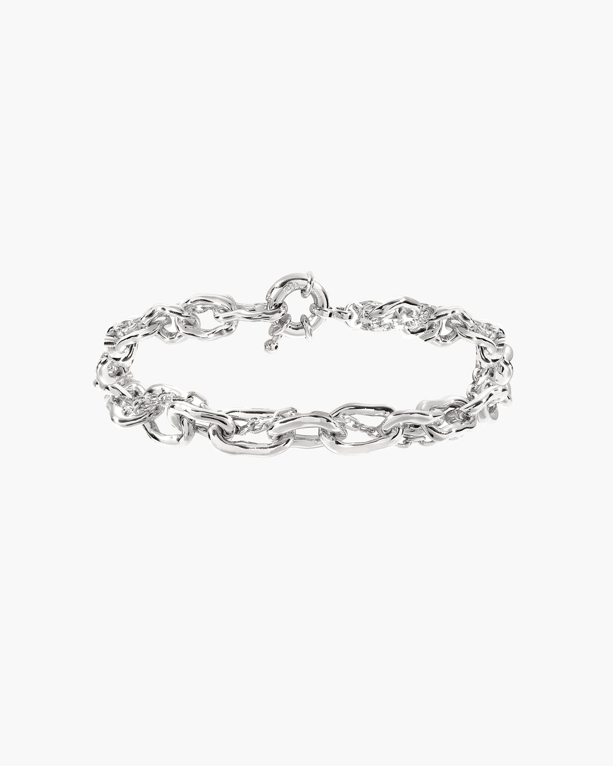 Molten Dual Chain Bracelet in Gold