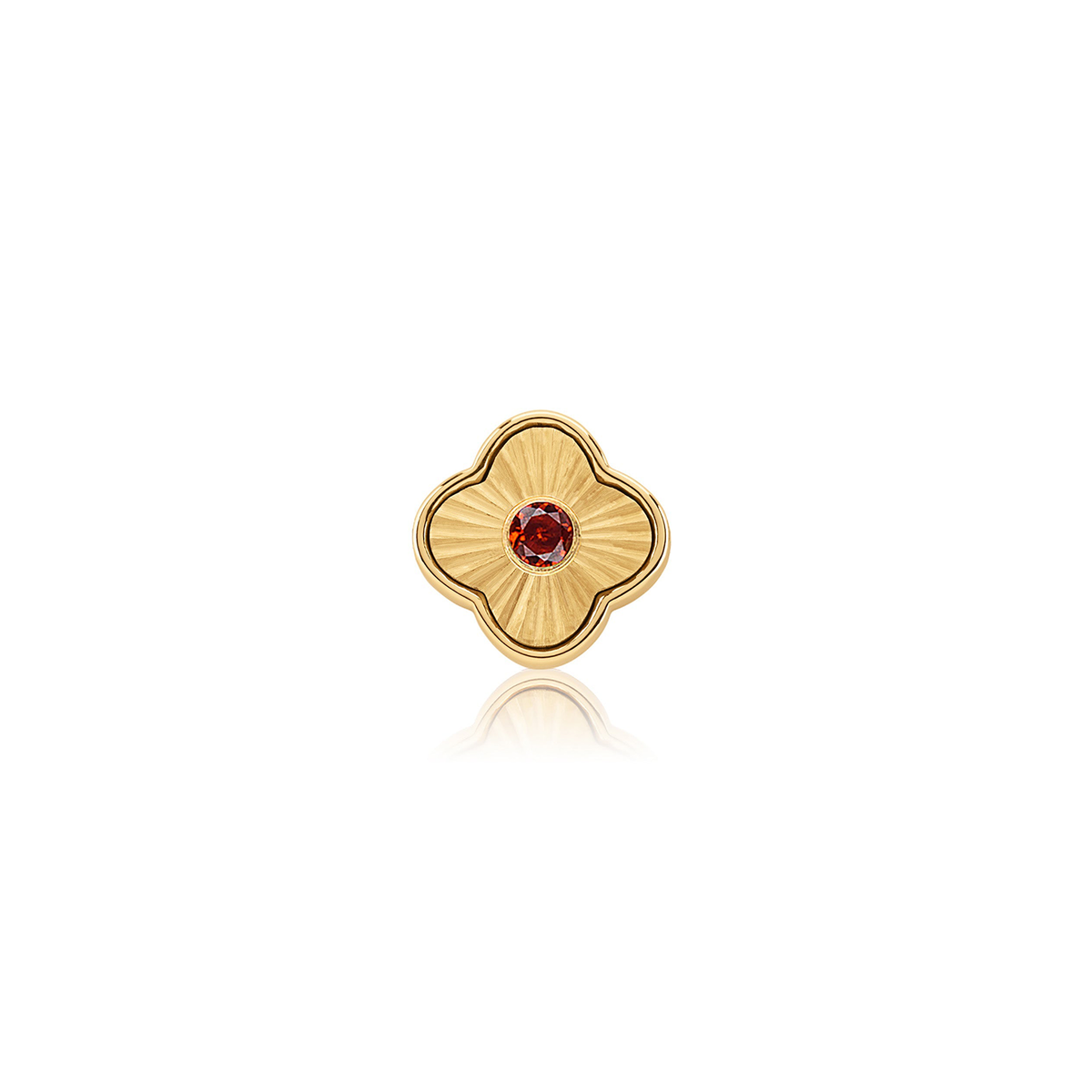 Textured Clover Charms (Gold) - Birthstones