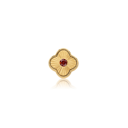 Textured Clover Charms (Gold) - Birthstones
