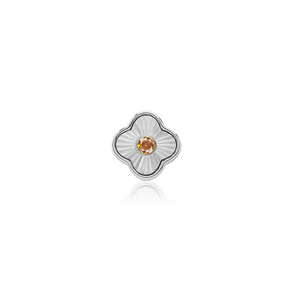 Textured Clover Charms (Silver) - &