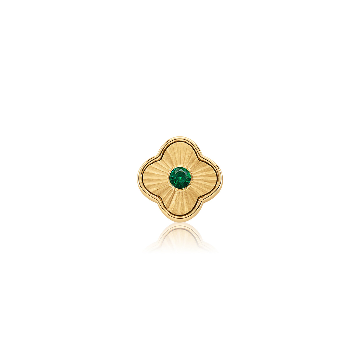 Textured Clover Charms (Gold) - Birthstones
