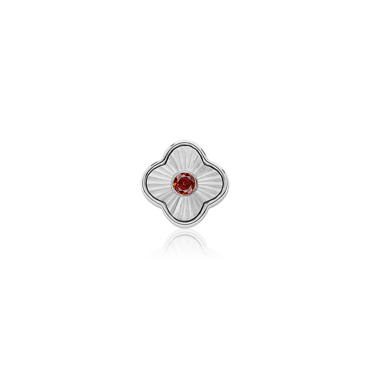 Textured Clover Charms (Silver) - Birthstones