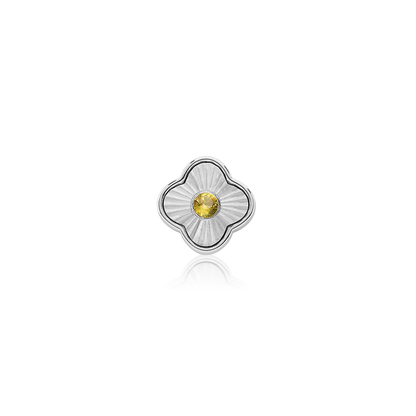 Textured Clover Charms (Silver) - &