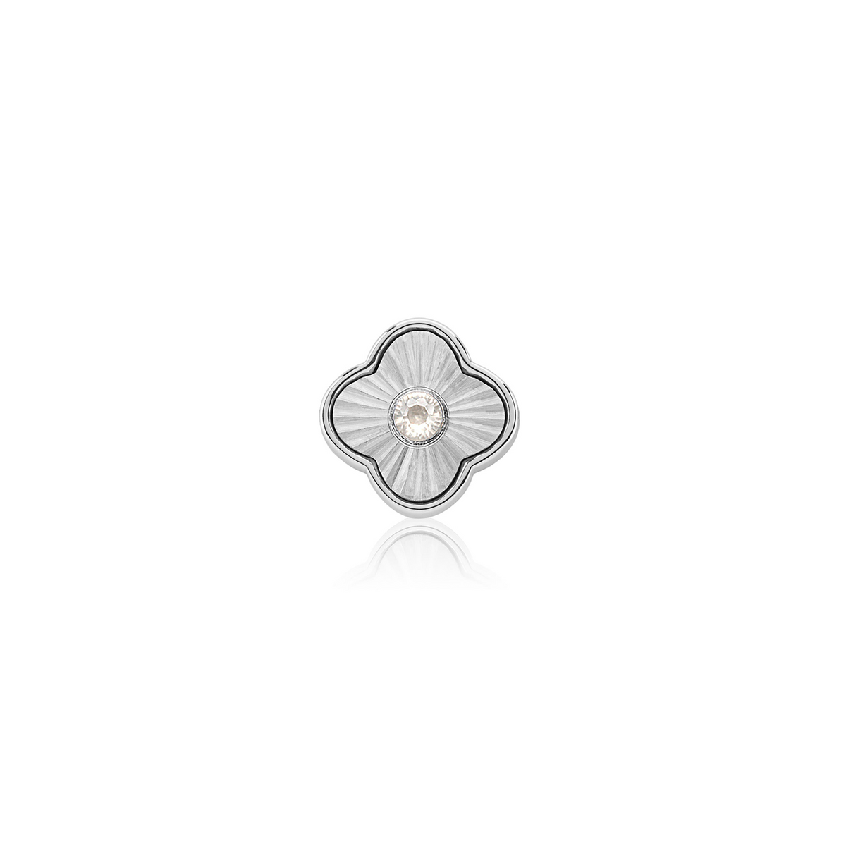 Textured Clover Charms (Silver) - Birthstones
