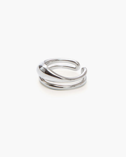 Twin Molten Ring in Gold